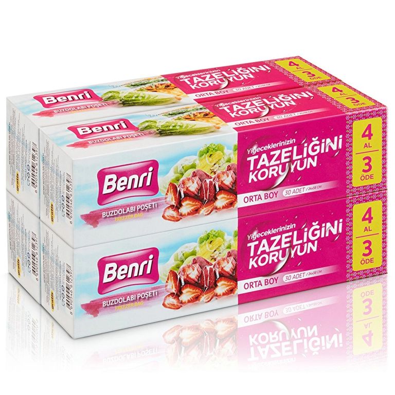 10286298 Benri 30'lu Orta Boy Buzdolabı Poşeti