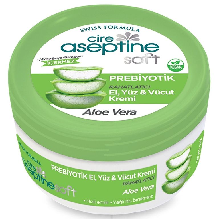 10370795 Cire Aseptine 200 Ml Soft Aloe Vera Prebiyotik Krem