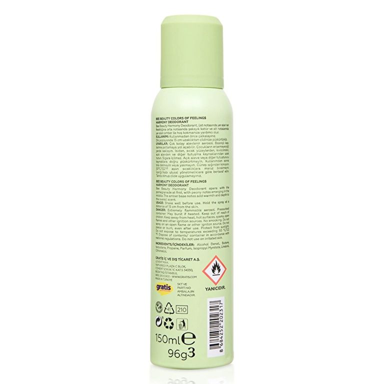 10638870 Bee Beauty Colors Of Feelings Harmony Kadın Deodorant Sprey 150 Ml