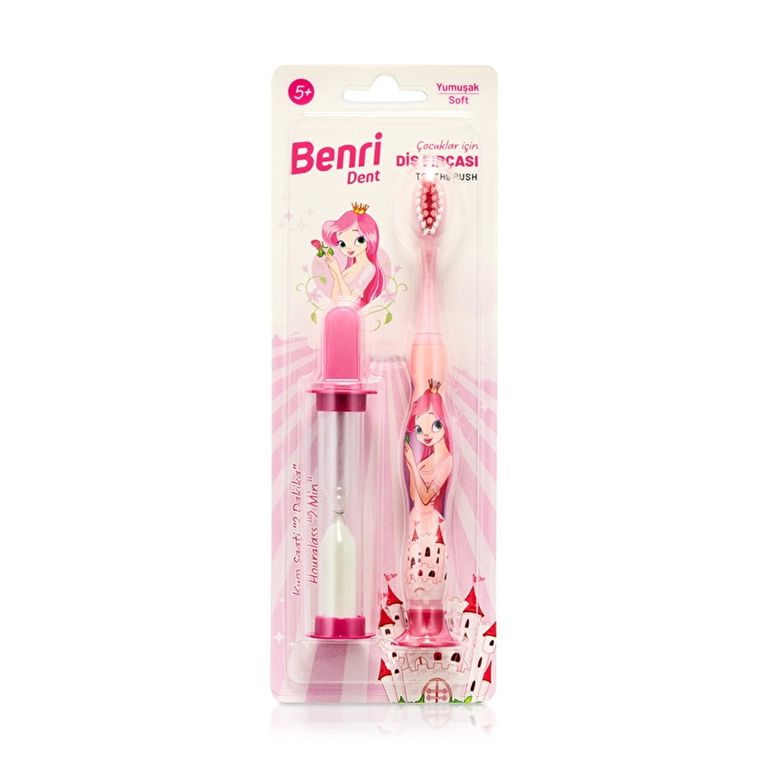 10638894 Benri Dent Kum Saatli Çocuk Diş Fırçası Pembe