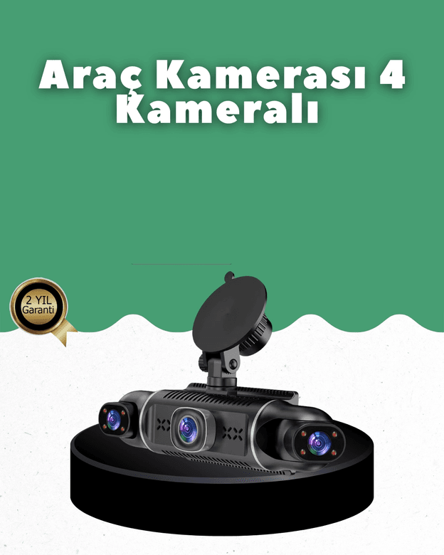1080p 4 Kanallı Araç Kamerası Gps + Wifi + G Sensör Destekli