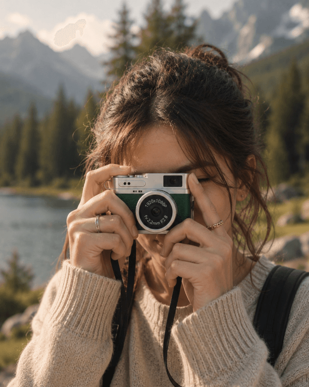 1080p Hd Mini Kamera Ips Ekranlı 4k Lens Destekli Taşınabilir Dijital Kamera