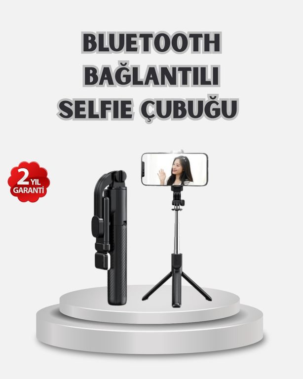 110882401 Kablosuz Bluetooth Selfie Çubuğu 360 Dönebilir Başlık, Taşınabilir Ve Şık Tasarım Diğer