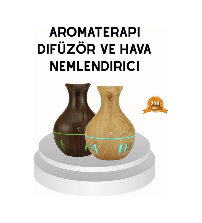 111641572 Ahşap Desenli 130 Ml Aromaterapi Difüzör Sessiz Ve Usb Bağlantılı Diğer