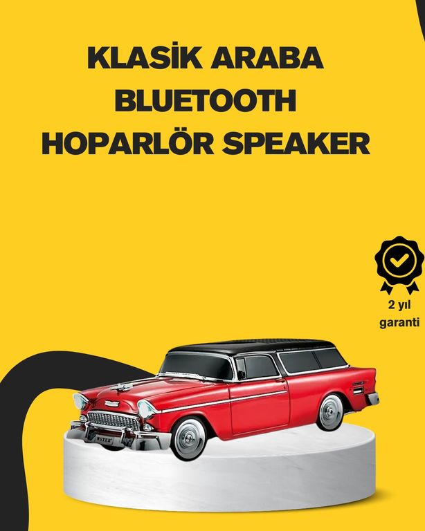 111642082 Vintage Tasarımlı Led Işıklı Bluetooth Hoparlör 10W Diğer