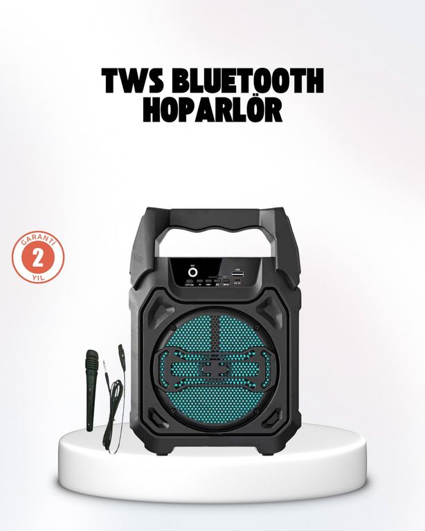 111642117 Taşınabilir 6.5 Bluetooth Hoparlör Usb Tf Kart Mikrofonlu Şarjlı Sistem Diğer