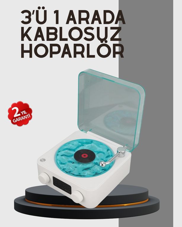 111642200 Stereo Sesli Gece Lambalı Bluetooth Hoparlör Şık Vintage Tasarım Diğer