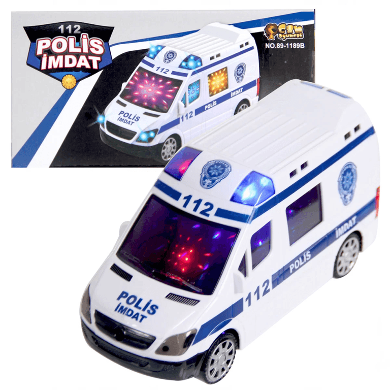 112 Polis İmdat 3D Işıklı Sesli Polis Aracı