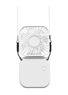 119367767 Just Cheap Store El Fanı Mini Masaüstü Ve Boyun Askılı Fan Portatif Şarjlı 3 Kademeli Vantilatör Soğutucu Açık Gri