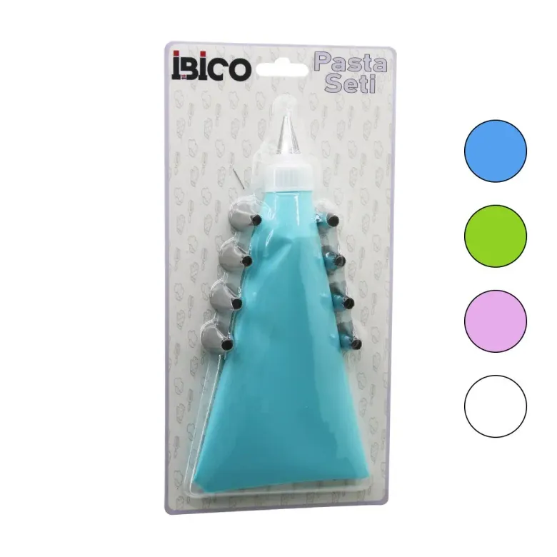 11PCS PASTA SETİ - RENKLİ 1-KREMA TORBASI - 9-METAL SIKMA UÇLARI - 1-UÇ TUTUCU ADAPTÖR (4745)