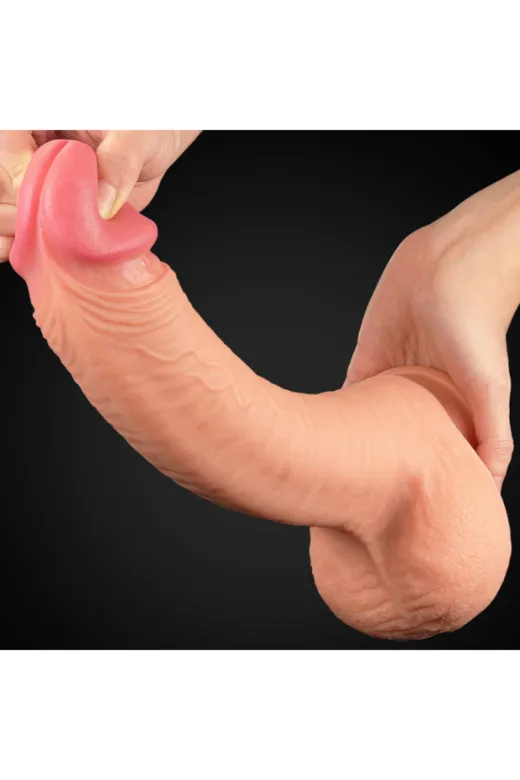 12 İnç Dual Layered Platinum Silicone Cock Dildo