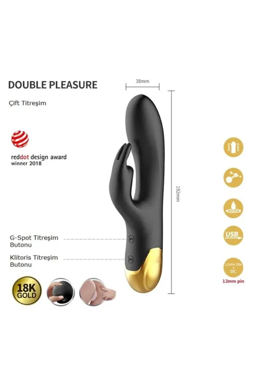 12 Parçalı 18K Altın Kaplamalı Elit Vibratör Seti - Queen's Collection