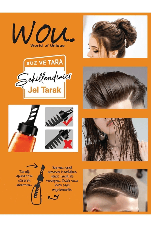 12041996 Wou World Of Unique Saç Şekillendirici Jel Tarak 260 Ml