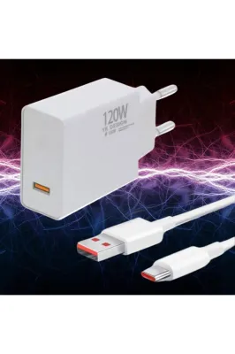 ® 120W USB Hızlı Type C Uçlu Kablolu Şarj Aleti