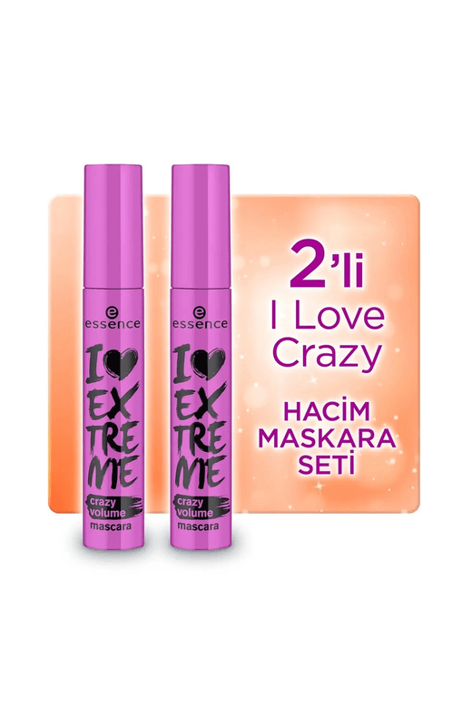 12121222 Essence I Love Extreme Crazy Hacim Maskara 2'li