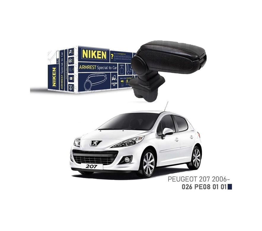 122183074 Niken Peugeot 207 Kol Dayama Kolçak Siyah 2006+ Sonrası Uyumlu
