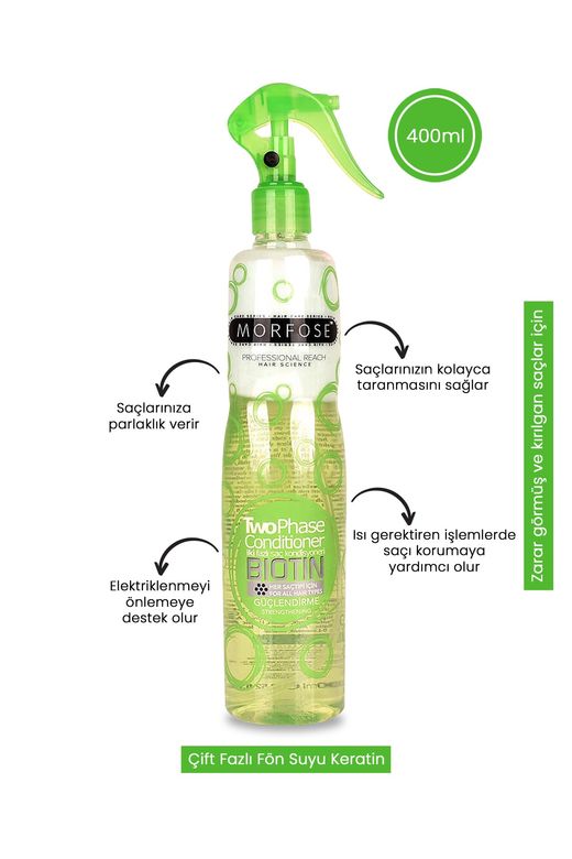 1222023 Morfose 4X400Ml Keratin + Biotin + Argan + Collagen Içerikli Çift Fazlı Fön Suyu