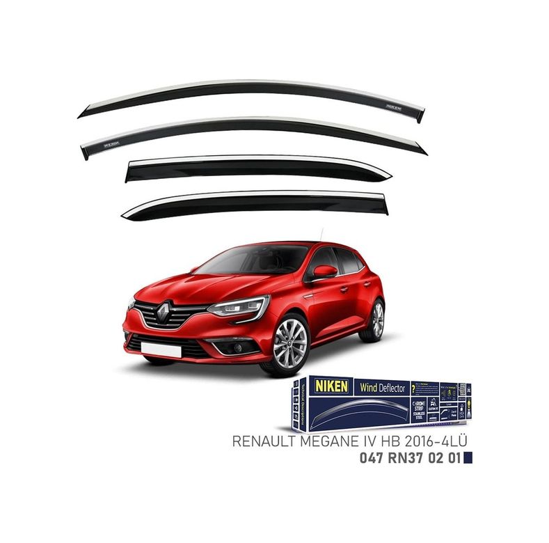 122396558 Niken Renault Megane 4 Hb Cam Rüzgarlığı Kromlu 4&apos Lü 2016+ S
