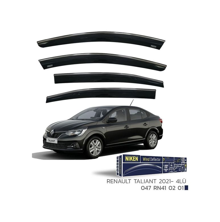 122396562 Niken Renault Taliant Cam Rüzgarlığı Kromlu 4&apos Lü 2021+ Sonra