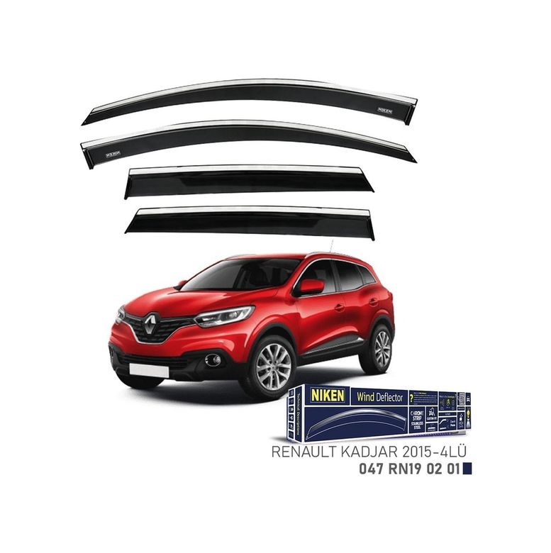 122396573 Niken Renault Kadjar Cam Rüzgarlığı Kromlu 4&apos Lü 2015+ Sonras