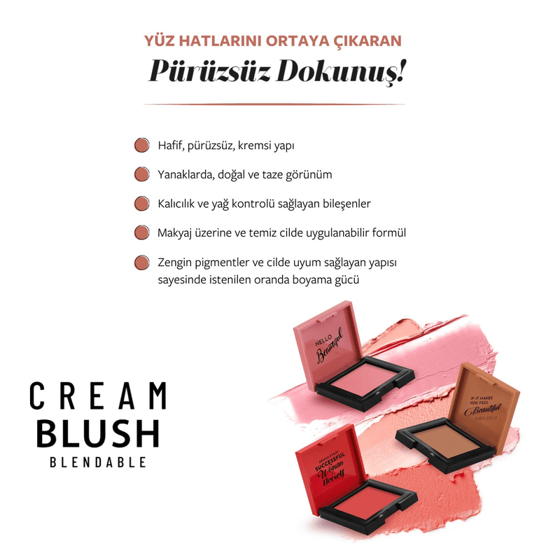 1250844 Pastel Profashion Cream Blush No:42 Krem Allık