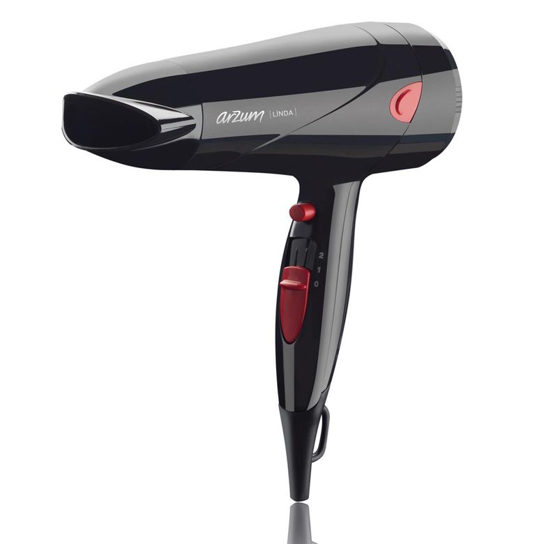 -1299- Arzum Ar569 Linda Saç Kurutma Makinesi 2 Hız Ayarı, Soğuk Hava Ve Difüzör, 2000W, Siyah