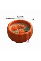 12cm Kabak Saksı, Bal Kabağı Mumluk Silikon Kalıp K-837A, Taş Tozu Polyester Çimento Alçı Kalıbı