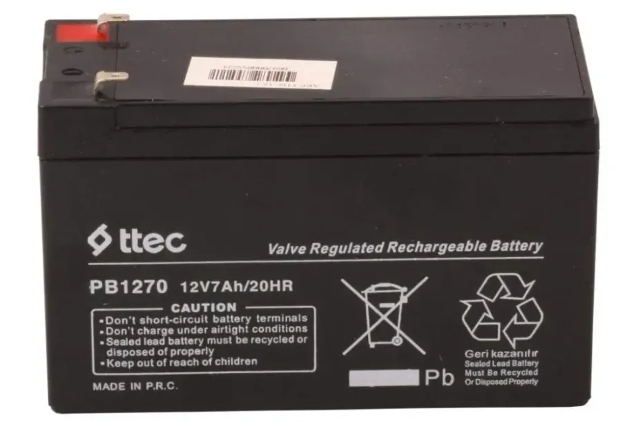 12V 7 AH Kuru Bakımsız Akü