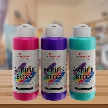 ? ? ? ? ? ? 131557457 Mor-Fuşya-Turkuaz Akrilik Boya 3&apos Lü Set 3X120Ml