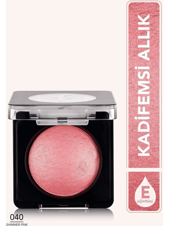 1351217 Flormar Baked Blush-On Yüksek Pigmentli & Doğal Işıltılı Fırınlanmış Allık (040 Shimmer Pink)