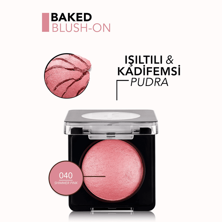 1351217 Flormar Baked Blush-On Yüksek Pigmentli & Doğal Işıltılı Fırınlanmış Allık (040 Shimmer Pink)