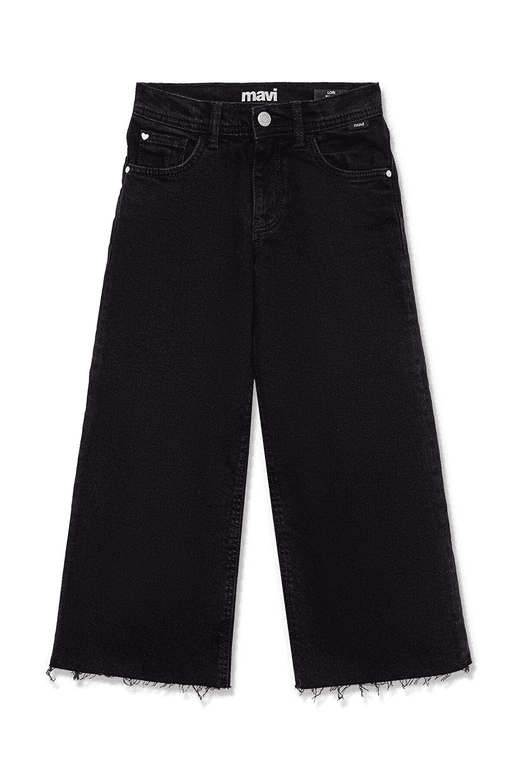 13667013 Geniş Paça Wide Leg Fermuarlı Normal Bel Kız Çocuk Kot Pantolon M7010036 82058 Mavi