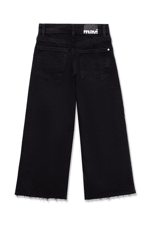 13667013 Geniş Paça Wide Leg Fermuarlı Normal Bel Kız Çocuk Kot Pantolon M7010036 82058 Mavi