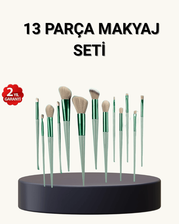 13’lü Yumuşak Kıllı Makyaj Fırça Seti – Profesyonel Kalite, Hassas Ciltlere Uygun