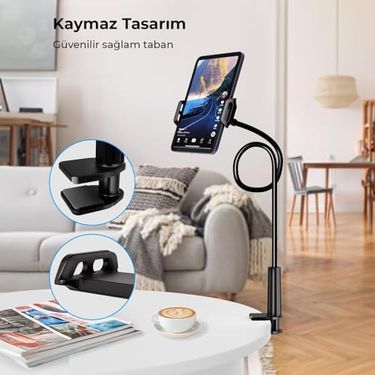 13poınt 131612143 70 Cm Akrobat Esnek Tablet Ve Telefon Tutucu Stand Siyah