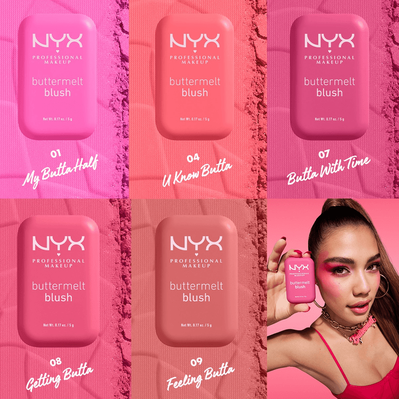 1406342 Nyx Professional Makeup Buttermelt Blush 07 Butta With Me Kremsi Pudra Allık