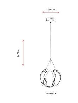 142783244277990140557466 Av-4339-Kk Krom Metal Modern Avize Diğer