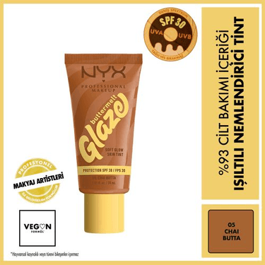 1430142 Nyx Professional Makeup Buttermelt Glaze Işıltılı Nemlendirici Tint Chai Butta