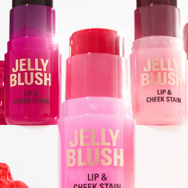 1435504 Revolution Jelly Lip Cheek Strawberry Pink Stick Allık
