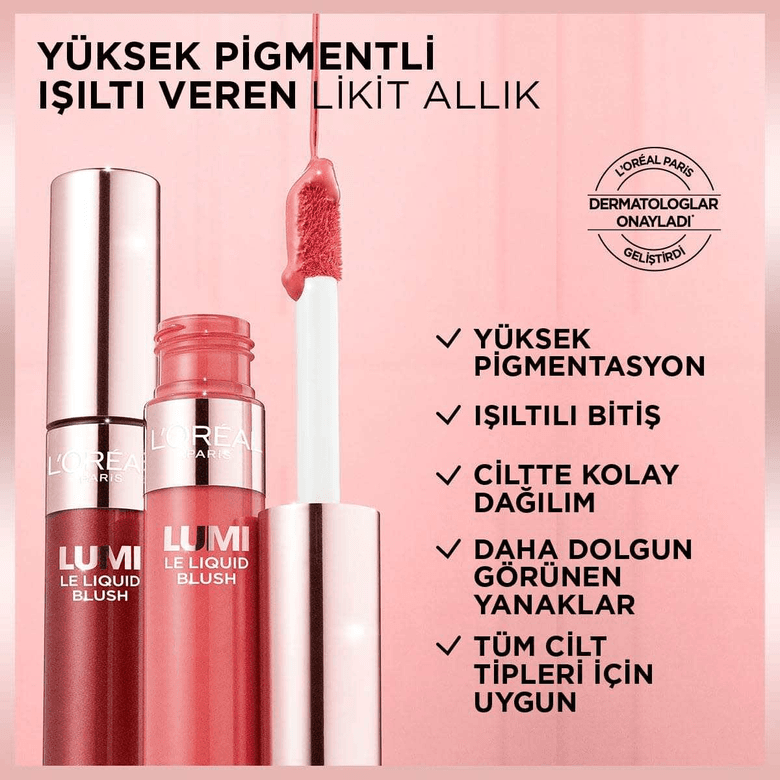 1436603 Loreal Paris Lumi Blush 640 Glowy Rouge Likit Allık