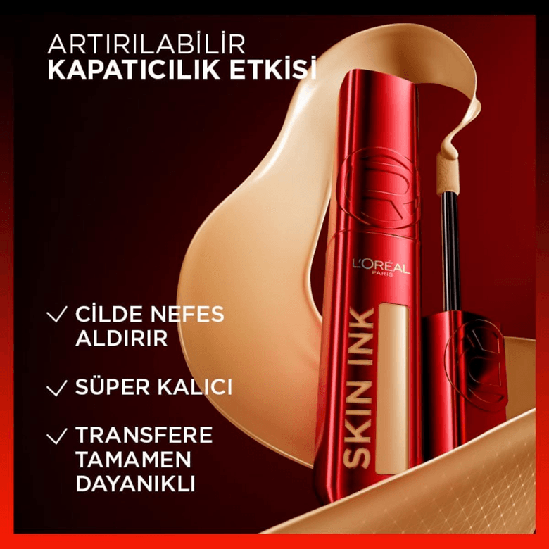 1436701 Loreal Paris Skin Ink Sıcak Alt Ton 100 Gün Boyu Kapatıcı Fondöten