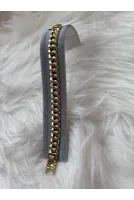 14K Juping Kuyumcu Model Taş Detaylı Gurmet Zincir Çelik Bileklik Gold Renk Kararmaz 18 + 2CM