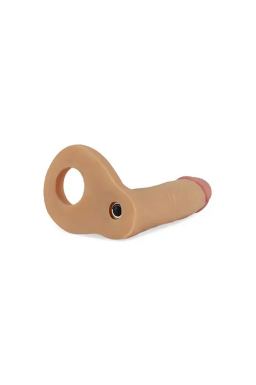 15 Cm Realistik Titreşimli Anal Dildo & Penis Halkası