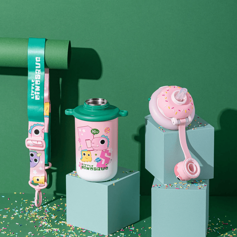 1500!' Emsan Baby Dinazor Termos Pembe 450 Ml