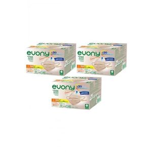 150'li Set Small Medium Bej 160x90 mm 3 Katlı Filtreli Burun Telli Cerrahi Maske