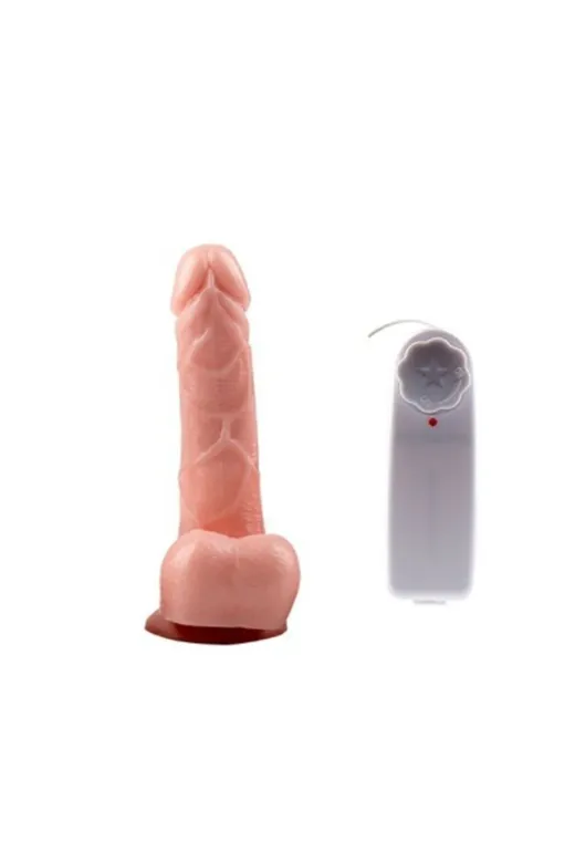17 Cm Belden Bağlamalı Kumandalı Gerçekçi Titreşimli Dildo Vibratör Penis