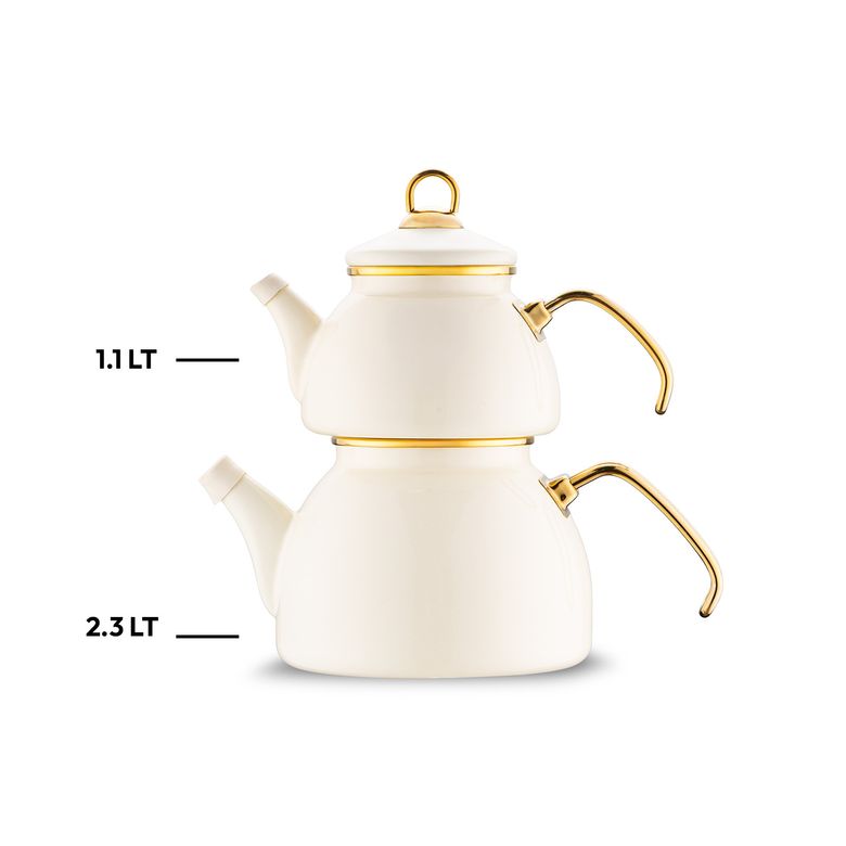 1700? Emsan Retro Emaye Midi Çaydanlık Takımı 1,1L & 2,3L