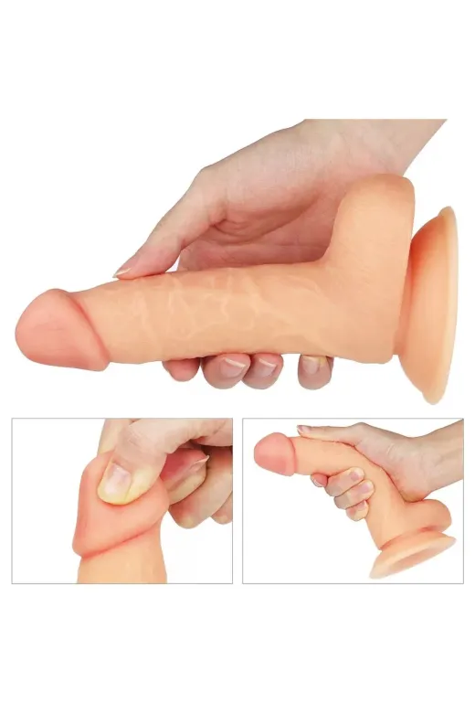 18 Cm Geliştirilmiş Gerçekçi Yumuşak Doku Realistik Dildo Penis