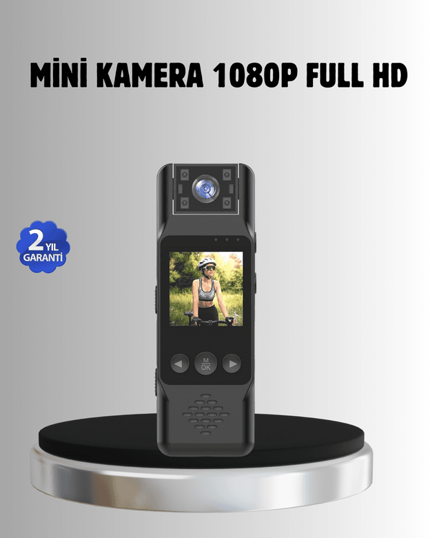 180° Döner Lensli Mini Kamera 1080P Full HD Hareket Algılama 1200mAh