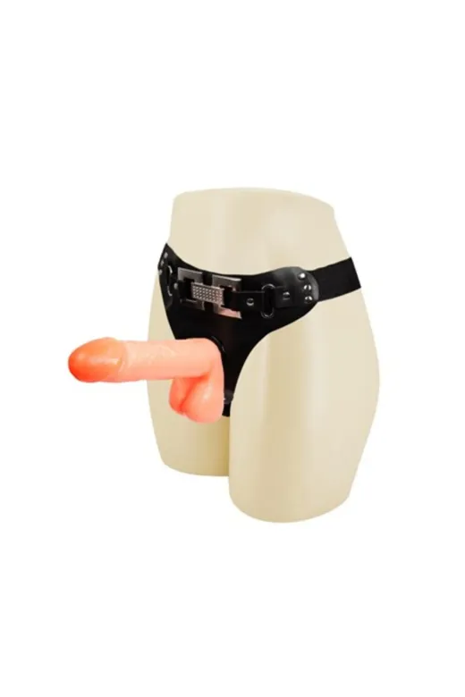 18,2 Cm Belden Bağlamalı İçi Dolu Strapon Penis